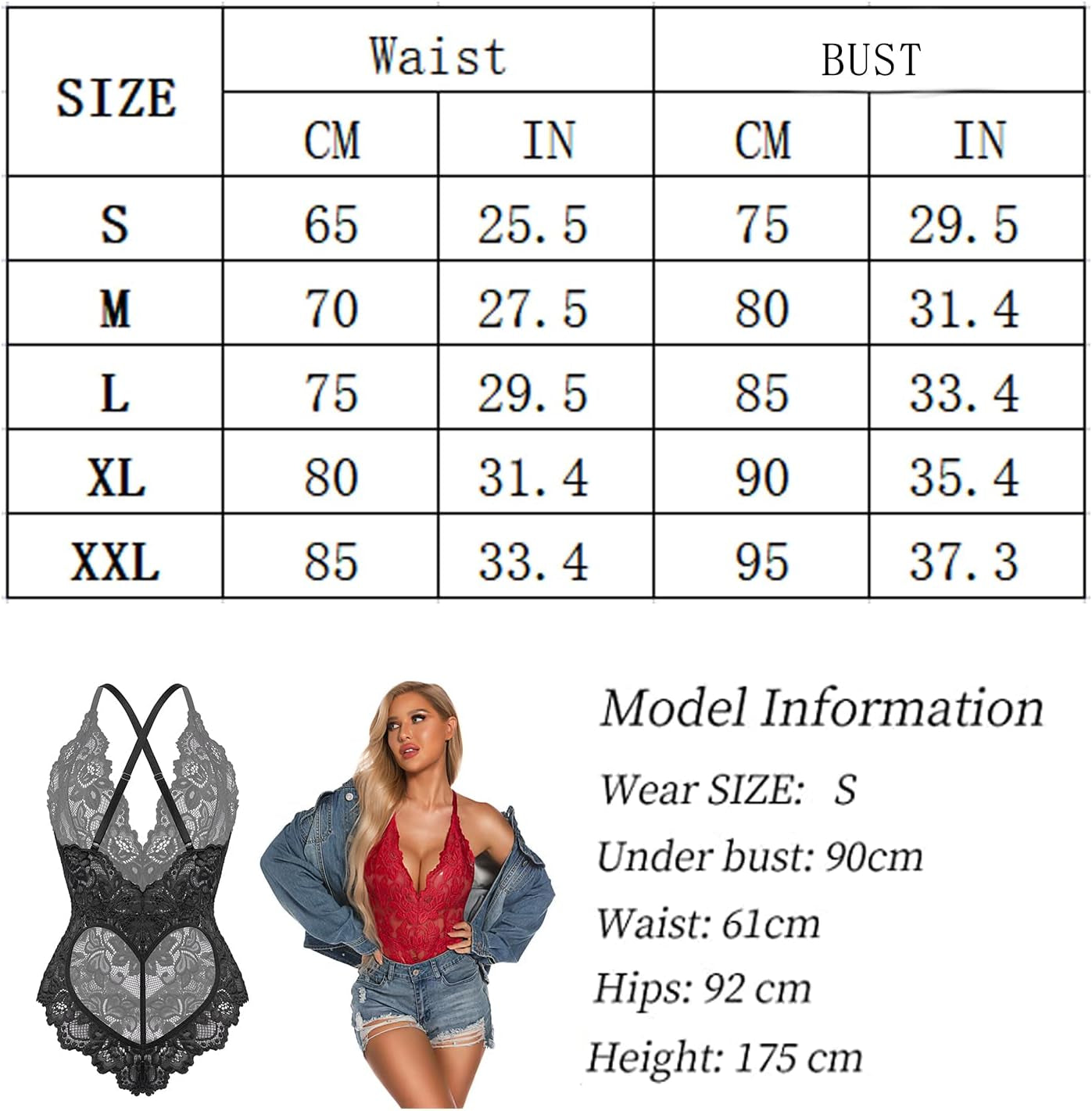 Women'S Bodysuit Lace Sexy Teddy Lingerie Naughty One Piece Floral Underwear