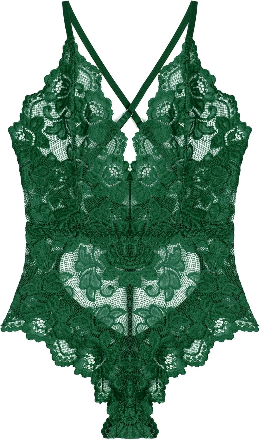 Women'S Bodysuit Lace Sexy Teddy Lingerie Naughty One Piece Floral Underwear