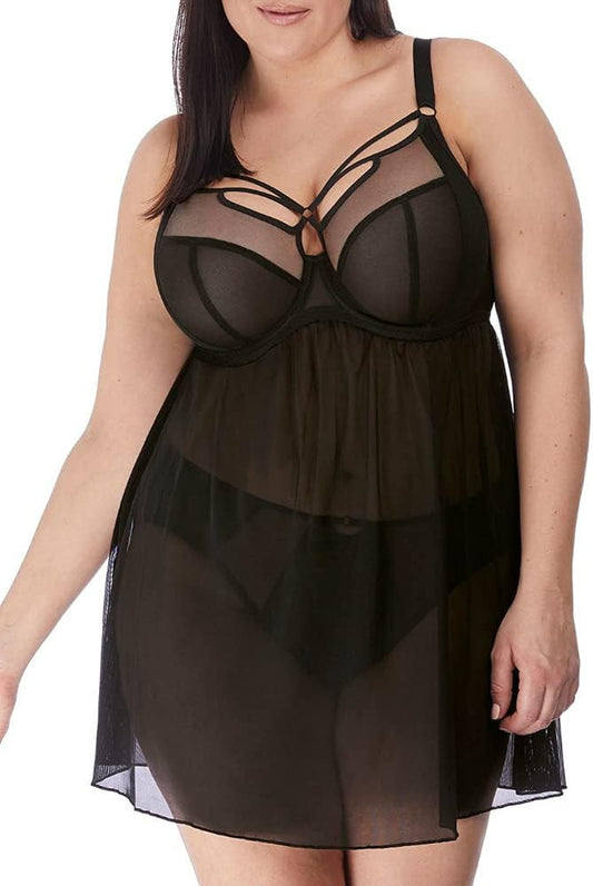 Women'S plus Size Sachi Underwire Babydoll Chemise